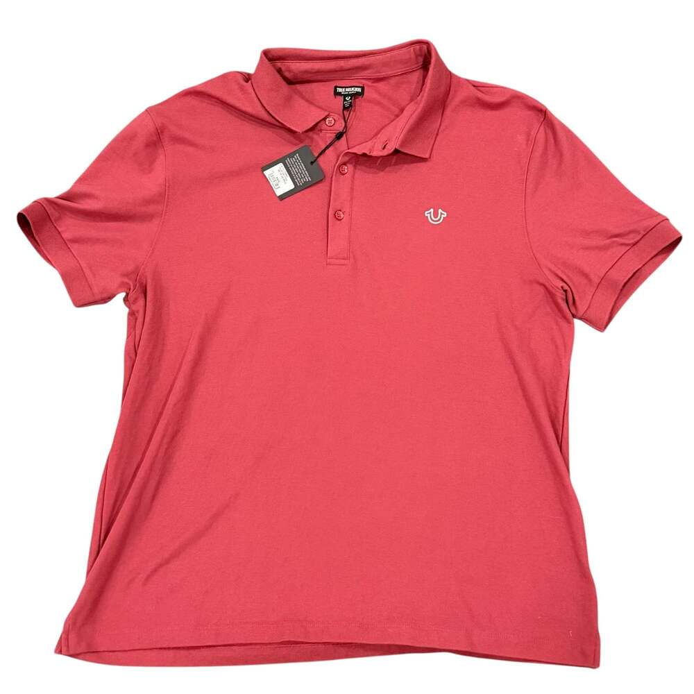 True Religion Men's Performance Polo Shirt Red Size 3XL